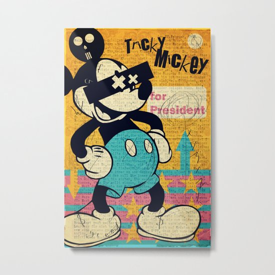 Tricky Mickey Metal Print
