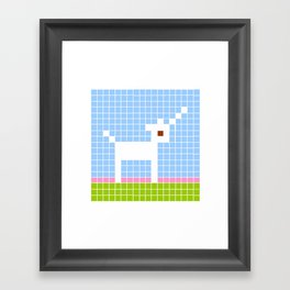 Unicorn 4 - Pixel art Framed Art Print