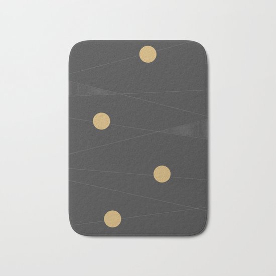 Black and Gold Bath Mat