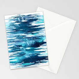 Gentle Surf - Abstract Ocean Watercolor Water Reflections Stationery Card