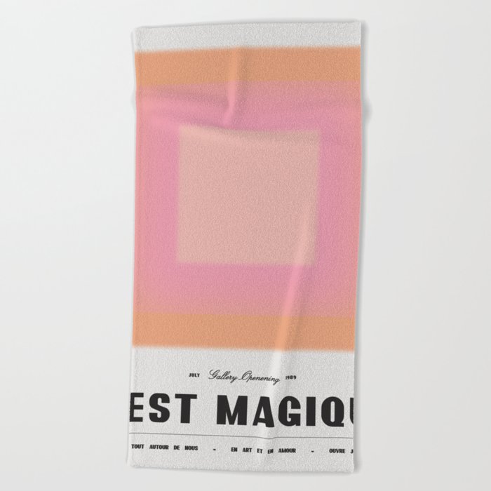 C'est Magique - Pink Beach Towel
