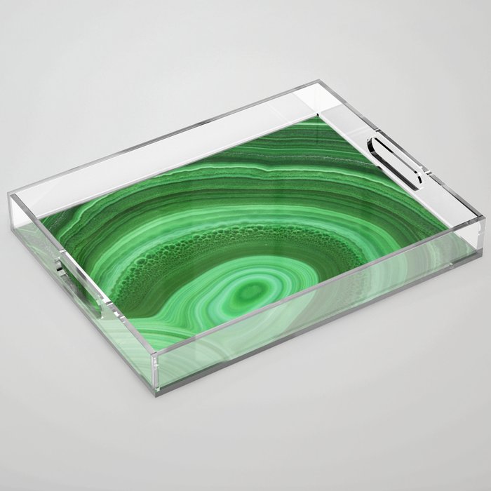 Green Agate Acrylic Tray