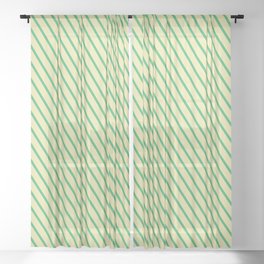 [ Thumbnail: Pale Goldenrod & Sea Green Colored Lines Pattern Sheer Curtain ]