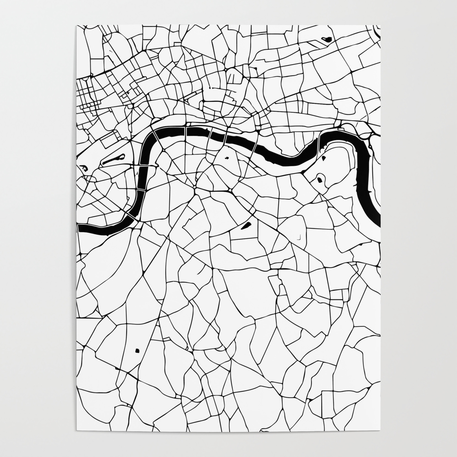 Map Maker Near Me London Minimal Map Poster By Mapmaker | Society6