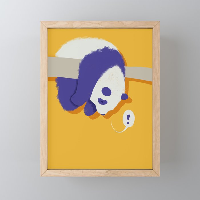 Stuck Panda Framed Mini Art Print