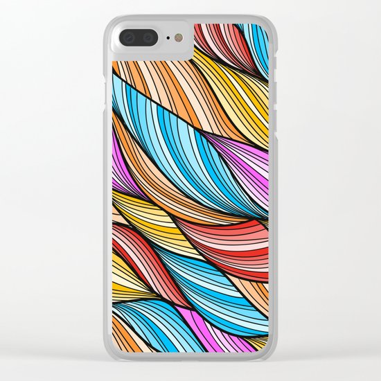 Colorful Fur Clear iPhone Case