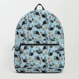 Crazy chickens blue Backpack