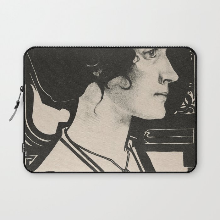 Sketch design for portrait in stained glass (1916) Laptop Sleeve