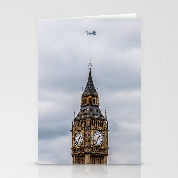 Great Britain Photography - Big Ben Under The Gray Cloudy Clouds Stationery Cards