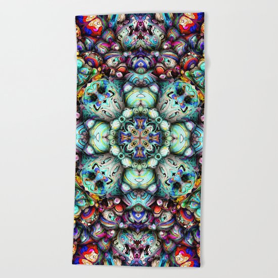 Textural Surfaces of Symmetry Beach Towel