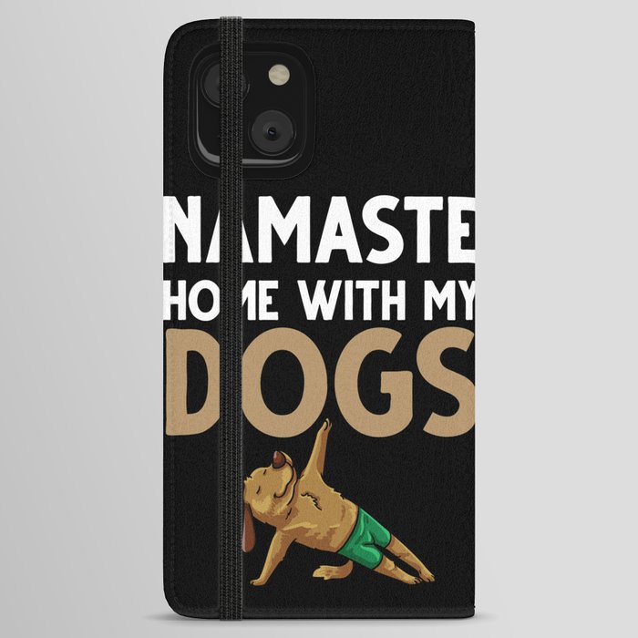 Yoga Dog Beginner Workout Poses Quotes Meditation iPhone Wallet Case