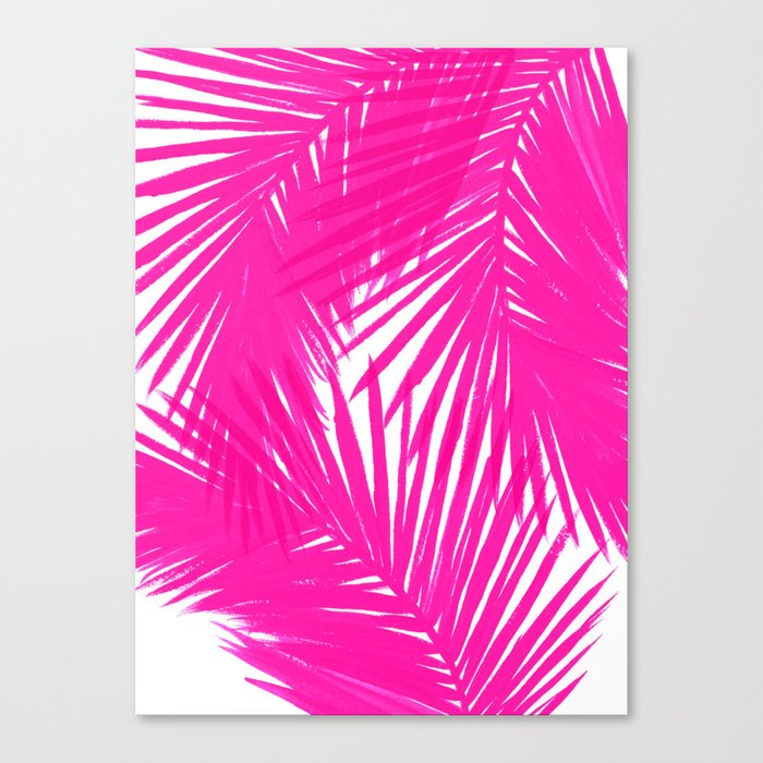 Palms Fuchsia Canvas Print
