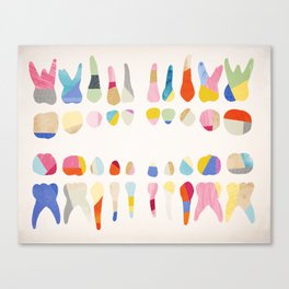 Rainbow Pediatric Dental Chart Canvas Print