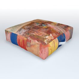 Robert Collection 1955 Outdoor Floor Cushion | Contempory, Expressionism, Pop Art, Oil, Beautiful, Artistic, Vintage, Abstract, Colorful, Minimalism 