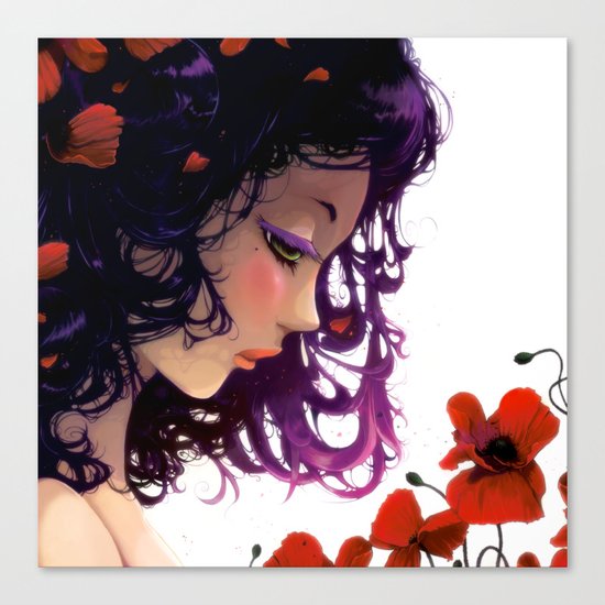 Les fleurs rouges... Canvas Print