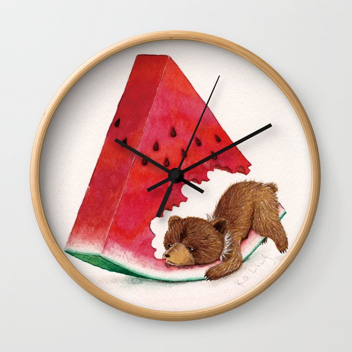 The Bear in Summer Wall Clock