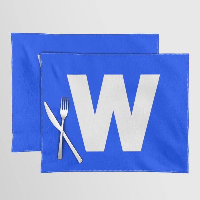 letter W (White & Blue) Placemat