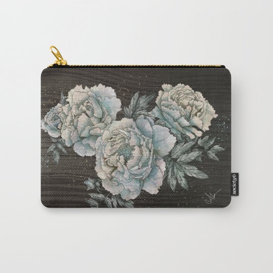 Peony Wood Carry-All Pouch