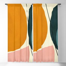 shapes geometric minimal painting abstract Blackout Curtain