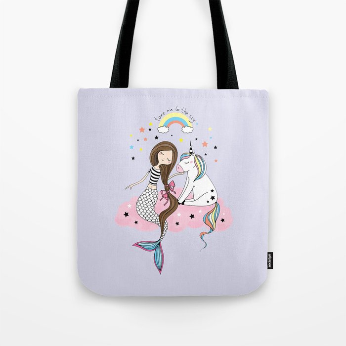 Mermaid & Unicorn Tote Bag