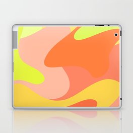 Rainbow Paint Splashes - bring neon yellow orange peach Laptop Skin