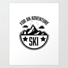 For an adventure Ski logo Art Print | Cartooncamping, Stealthcamp, Ski, Skiing, Logo, Lovetheusa, Mountains, Hiking, Stealthcampinglogo, Graphicdesign 