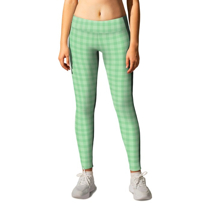 children's pattern-pantone color-solid color-green Leggings