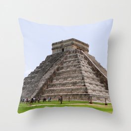 Mexico Photography - The Ancient Historical Building In Mexico Throw Pillow