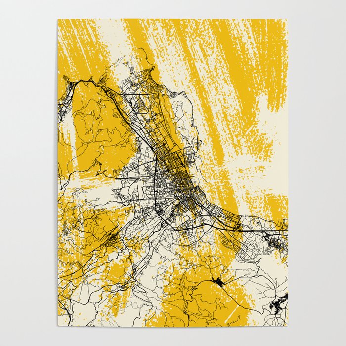 Italy - Palermo City Map Poster