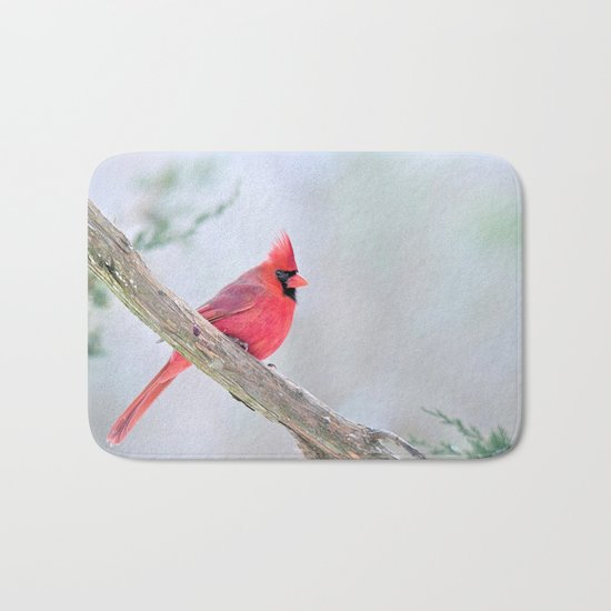 Grumpy Cardinal Bath Mat