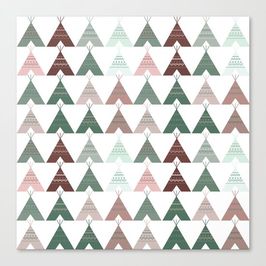 Teepee Pattern Canvas Print