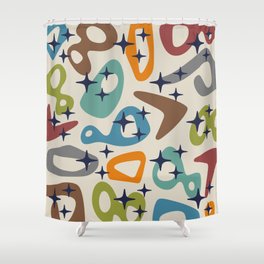 Retro Mid Century Modern Abstract Composition 926 Shower Curtain