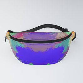 Tropical Trip Blue Jungle Abstract Design Fanny Pack