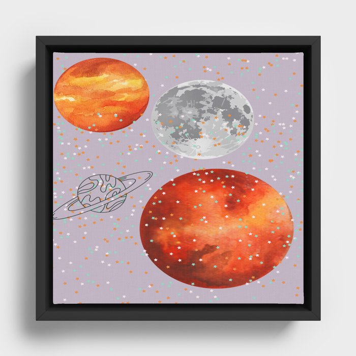 I can meet you in the galaxy  Framed Canvas