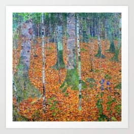 Gustav Klimt Birch Forest Art Print