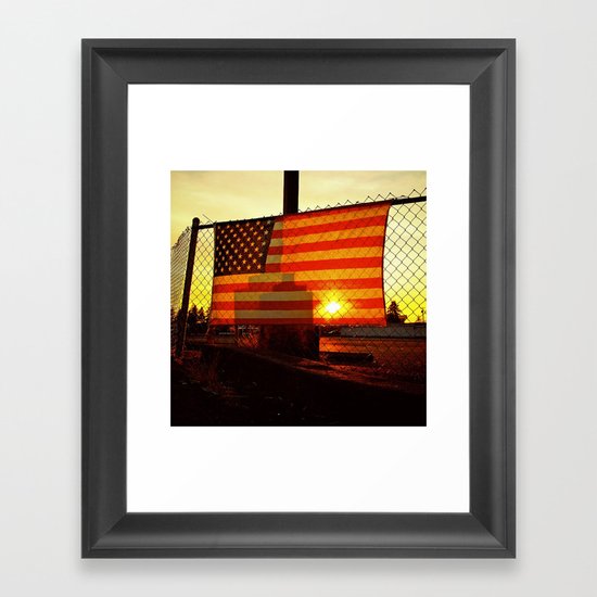 America's sunset Framed Art Print