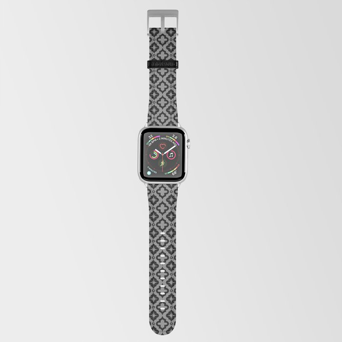 Grey and Black Ornamental Arabic Pattern Apple Watch Band