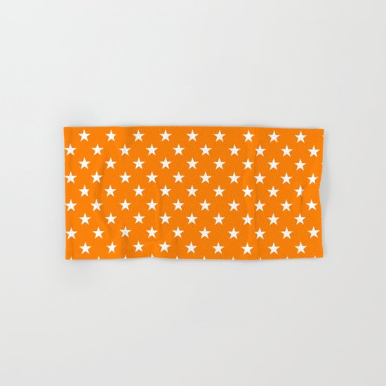Stars (White/Orange) Hand & Bath Towel