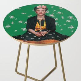 Frida Kahlo and Flowers Side Table