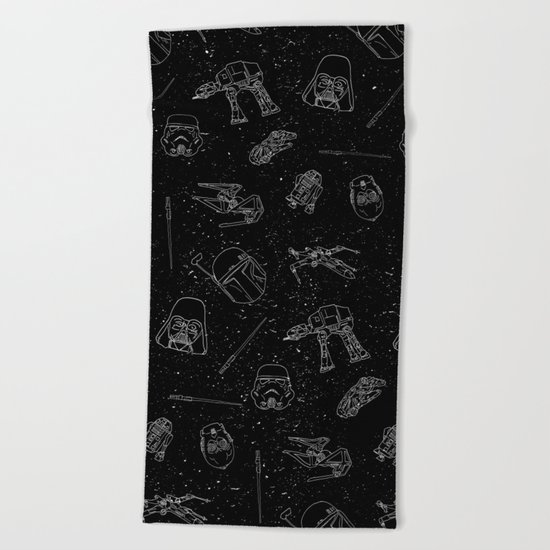 Star Doodles Beach Towel