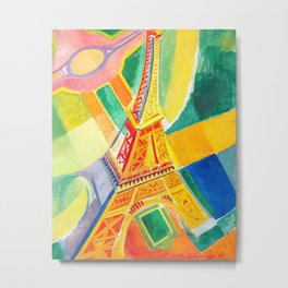 Robert Delaunay - Tour de Eiffel - Eiffel Tower - Abstract Colorful Art Metal Print | Painting, Tower, Colour, Elegant, Eiffel, Vivid, Simple, Tour, Shape, Sonia 
