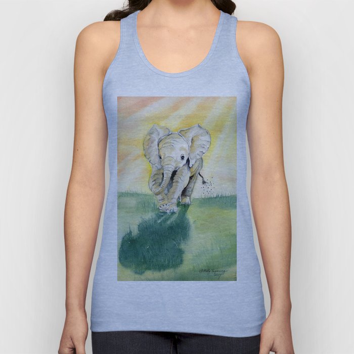 Colorful Baby Elephant Tank Top