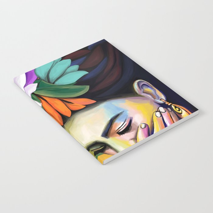 Mexican woman with flowers in her hair Notebook