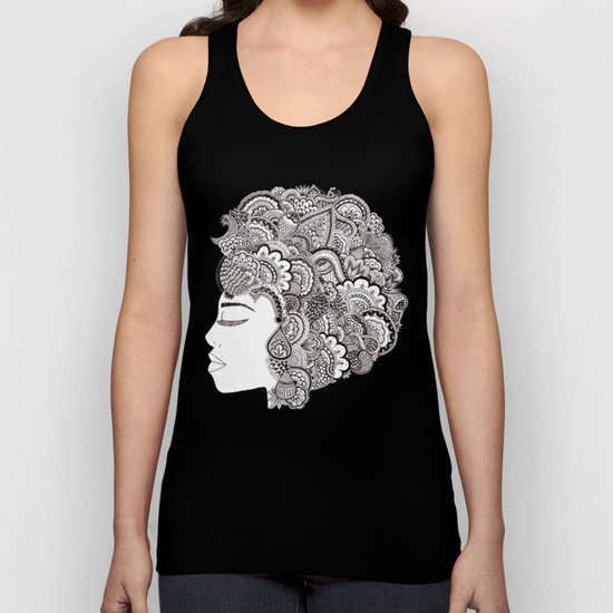 her hair Unisex Tank Top