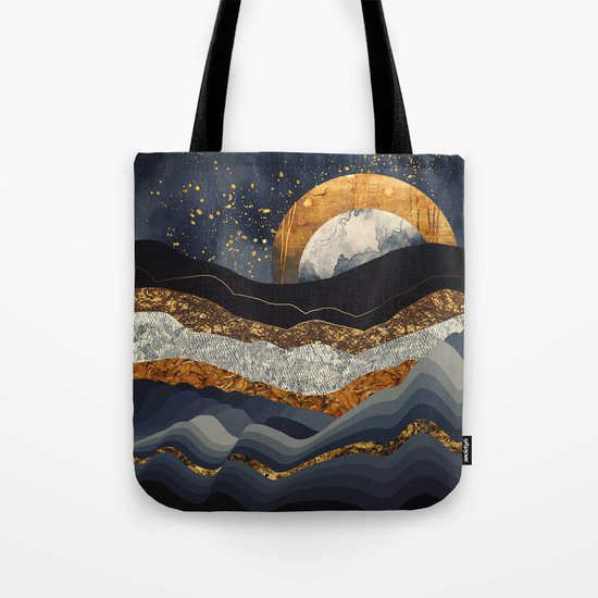 Metallic Mountains Tote Bag