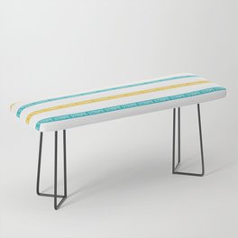 Stripe - Turquoise and Yellow Bench