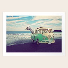 NEVER STOP EXPLORING THE BEACH Art Print