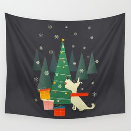 Little White Christmas Westie Wall Tapestry