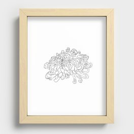 Chrysanthemum Lineart Recessed Framed Print