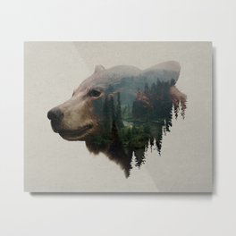 The Pacific Northwest Black Bear Metal Print | Blackbear, Photo, Washington, Fog, Doubleexposure, Double Exposure, Oregon, Photoshop, Animal, Overlay 